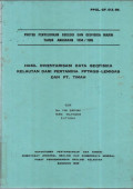 Hasil inventarisasi data geofisika kelautan dari pertamina, PPTMGB-Lemigas dan PT Timah. Tahun 1986