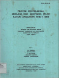Penyelidikan geologi dan geofisika marin perairan Tangerang dan sekitarnya, Kabupaten Tangerang, Jawa Barat. Tahun 1998
